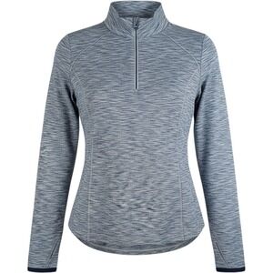 NEW Zero Restriction Shae Quarter Zip Pullover Womens S Blue Space Dye MSRP $158